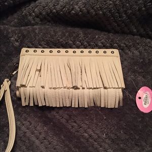 COPY - Blazin Roxx Beige leather wallet with fringe
